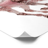 Schöne Silber-ROSE-GOLD-GLAS-PFERD-Textgestaltung Poster (Ecke)