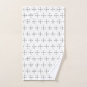 Schöne silbergraue Punkte auf weißem Badetuch Set (Handtuch)