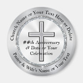 Schöne Silberkreuz Gastgeschenke, Kirche Magnet (Vorne)