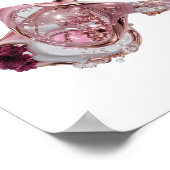 Schöne silberne ABSTRACT ART Grafikdesign Poster (Ecke)