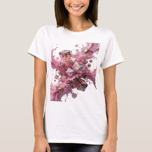 Schöne silberne ABSTRACT ART Kunst druck v2 T-Shirt