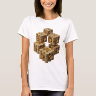 Schöne silberne ABSTRACTE KUNST Abstrakte Gestaltu T-Shirt