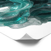 Schöne silberne ABSTRACTE KUNST Poster (Ecke)