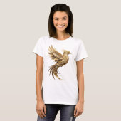 Schöne silberne PHOENIX AUS DER ASCHE T-Shirt (Vorne ganz)
