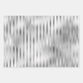 Schöne Silberstreifen-Hochzeit Geschenkpapier Set (Vorderseite 2)