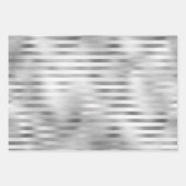 Schöne Silberstreifen-Hochzeit Geschenkpapier Set (Vorderseite)