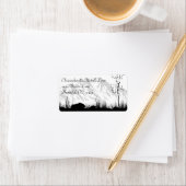 Schöne Silhouette Bergadresse Adressaufkleber (Insitu)