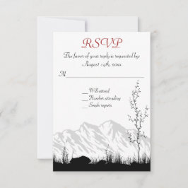 Schöne Silhouette Hochzeit RSVP Karte