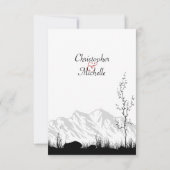 Schöne Silhouette Hochzeit RSVP Karte (Rückseite)