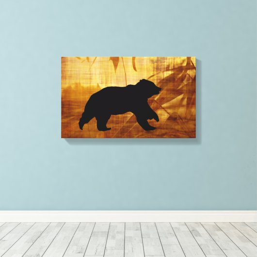 Schöne Silhouette Leinwand (Insitu (Holzboden))