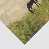 Schöne Silhouette Mare and Foal Horse Seidenpapier (Ausschnitt)