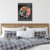 Schöne Silhouette Vollmond Leinwand (Insitu (Schlafzimmer))