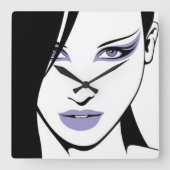 Schöne Silhouette-Wand-Uhr Quadratische Wanduhr (Vorderseite)