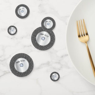Schöne Silver Diamond personalisieren Design Konfetti