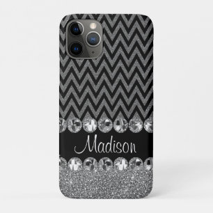 Schöne Silver Zickzack Glitzer Jewels Elegant Case-Mate iPhone Hülle