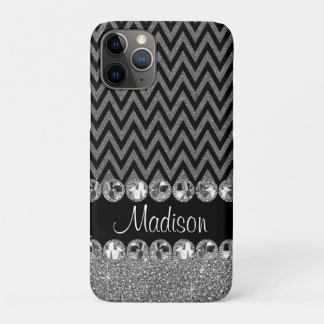 Schöne Silver Zickzack Glitzer Jewels Elegant Case-Mate iPhone Hülle