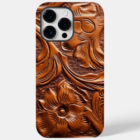 Schöne simulierte western-style geprägte Leder-Opt Case-Mate iPhone Hülle (Rückseite)