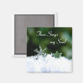 Schöne Singt mein Soul Winter Snowflake Magnet (Vorderseite/Rückseite)