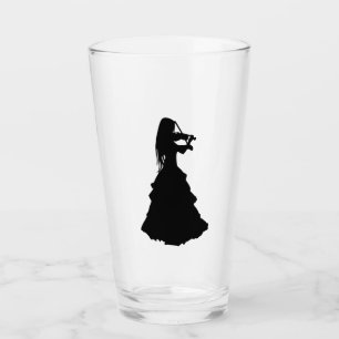 Schöne Sinti und Roma Girl Plays Violine Glas
