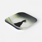 Schöne Sinti und Roma Girl Plays Violine Green Pappteller (Gewinkelt)