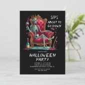 schöne Sips Halloween Einladung (Stehend Vorderseite)