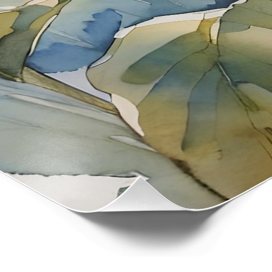 Schöne Sitzblume Poster (Ecke)