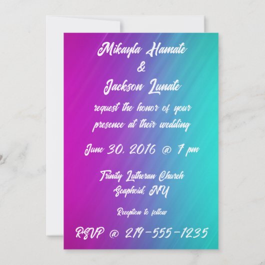 Schöne Skeleton Bride Wedding Einladung (Rückseite)