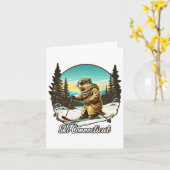 Schöne Skispass-Illustration mit N Karte (Gelbe Blume)
