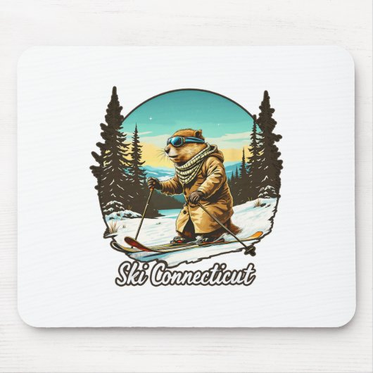 Schöne Skispass-Illustration mit N Mousepad (Vorne)