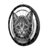 Schöne Skizze der jungen Katze Dartscheibe (Vorderseite rechts)