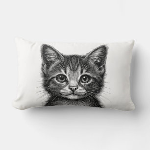Schöne Skizze der jungen Katze Lendenkissen