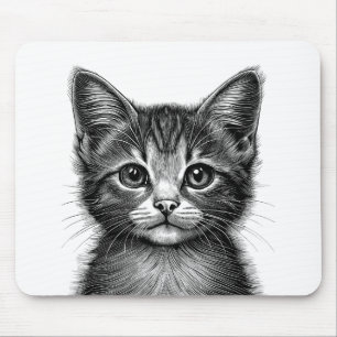 Schöne Skizze der jungen Katze Mousepad