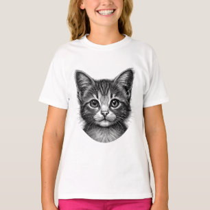 Schöne Skizze der jungen Katze T-Shirt