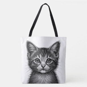 Schöne Skizze der jungen Katze Tasche