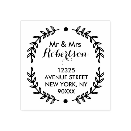 schöne Skriptadresse Gummistempel (Prägung)