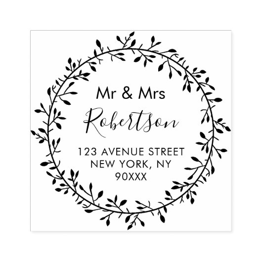 schöne Skriptadresse Gummistempel (Prägung)