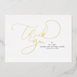 Schöne Skripte Herr und Frau Wedding Vielen Dank Folieneinladung