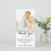 Schöne Skripthochzeit danke (Stehend Vorderseite)