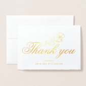 Schöne Skripthochzeit danke Fotokarte Folienkarte (Vorderseite mit Umschlag)