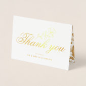 Schöne Skripthochzeit danke Fotokarte Folienkarte (Vorderseite)