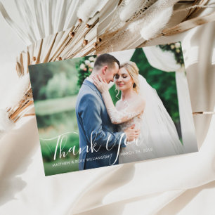 Schöne Skripthochzeit danke Fotokarte Postkarte