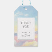 Schöne Sky and Clouds Baby Dusche Vielen Dank Geschenkanhänger (Rückseite)