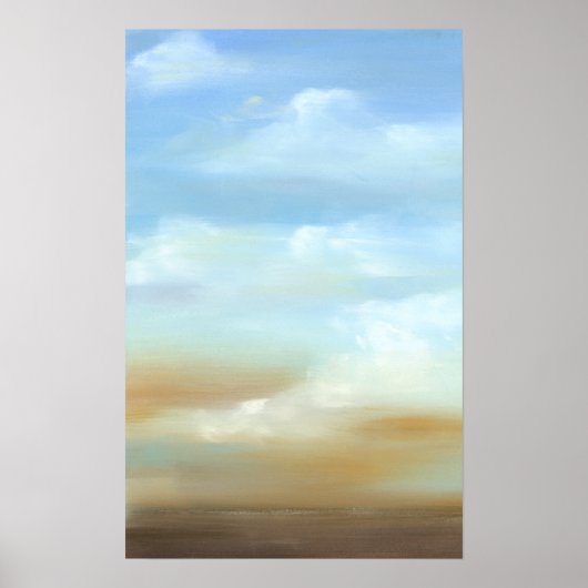 Schöne Skyscape mit flauschigen Wolken Poster (Vorne)