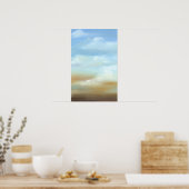 Schöne Skyscape mit flauschigen Wolken Poster (Küche)