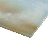 Schöne Skyscape mit flauschigen Wolken Schneidebrett (Ecke)