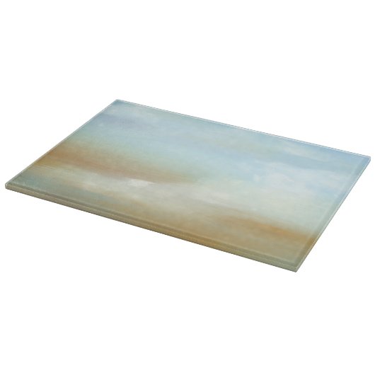 Schöne Skyscape mit flauschigen Wolken Schneidebrett (Ecke)