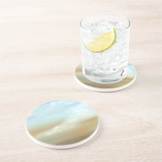 Schöne Skyscape mit flauschigen Wolken Untersetzer (Seite)