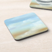 Schöne Skyscape mit flauschigen Wolken Untersetzer (Linke Seite)