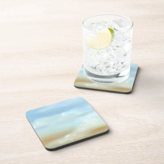 Schöne Skyscape mit flauschigen Wolken Untersetzer (Rechte Seite)