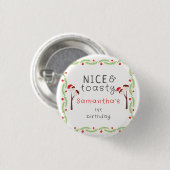 Schöne S'mores-Marshmallows Kinder-Weihnachts-Gebu Button (Vorne & Hinten)